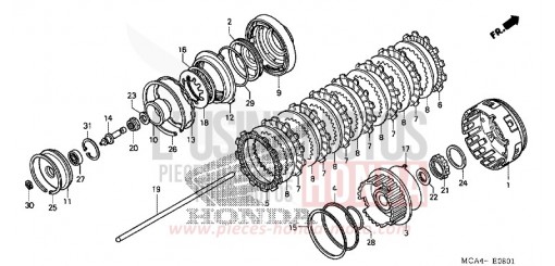 KUPPLUNG (GL1800A4/A5) (GL18006/7/8) GL18008 de 2008